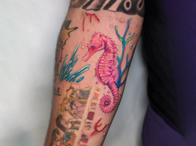 Color tattoo services at LayLow Tattoo Zakynthos